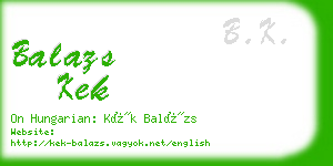 balazs kek business card